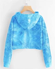 img 3 attached to Cute Crop Tops Tie Dye Hoodies for Geckatte Girls - Long Sleeve Casual Sweatshirts, Ages 3-12 Yrs