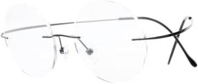 img 4 attached to Eyekepper Titanium Rimless Eyeglasses Optical Men's Accessories and Sunglasses & Eyewear Accessories