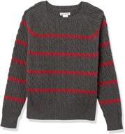 👕 boys' crewneck pullover sweater by amazon essentials logo