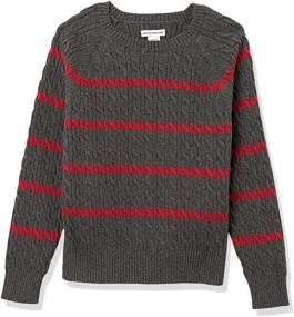 img 2 attached to 👕 Boys' Crewneck Pullover Sweater by Amazon Essentials