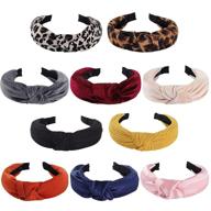 🎀 10-piece women's wide knotted headbands set - fashionable turban style hair hoops, perfect hair accessories for women and girls logo