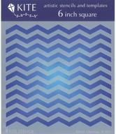 🔶 decorative judikins 6-inch square kite stencil: captivating chevron design logo