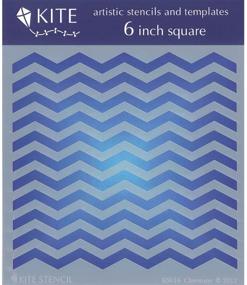 img 1 attached to 🔶 Decorative Judikins 6-Inch Square Kite Stencil: Captivating Chevron Design