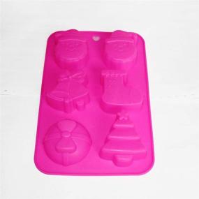 img 1 attached to 🎅 X-Haibei Christmas Bell Stocking Santa Claus Gift Silicone Mold for CP Soap, Chocolate, Ice Cream, Jello