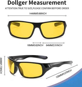 img 3 attached to Night Driving Glasses: HD Yellow Lens Safety Sunglasses for Men and Women - Anti Glare UV 400 Protection