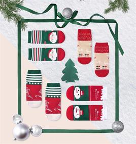 img 2 attached to Носки на Рождество для мальчиков и девочек - Теплые хлопковые детские носки на зиму (комплект из 3 пар)