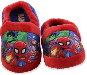 img 3 attached to Cozy Marvel Avengers Superhero Boys Toddler Plush Aline Slippers - Fun and Comfort Combined!