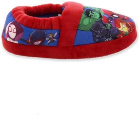 img 2 attached to Cozy Marvel Avengers Superhero Boys Toddler Plush Aline Slippers - Fun and Comfort Combined!