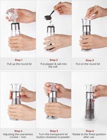 img 2 attached to 🧂 TREBLEWIND Stainless Steel Pepper Grinder/Salt Mill: Professional Manual Mill with Rotate Tab and Refillable Design – Perfect for Home, Kitchen, and Barbecue