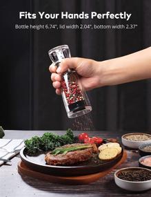 img 3 attached to 🧂 TREBLEWIND Stainless Steel Pepper Grinder/Salt Mill: Professional Manual Mill with Rotate Tab and Refillable Design – Perfect for Home, Kitchen, and Barbecue