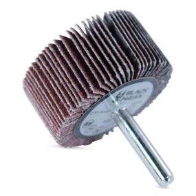 img 3 attached to 🪶 BHA Aluminum Oxide Shank Mounted Flap Wheels - 2" x 1" x 1/4" - 80 Grit [5 Pack] for Efficient Sanding