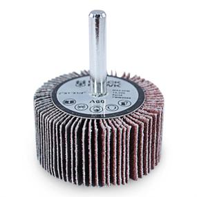 img 4 attached to 🪶 BHA Aluminum Oxide Shank Mounted Flap Wheels - 2" x 1" x 1/4" - 80 Grit [5 Pack] for Efficient Sanding