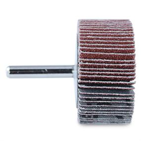 img 1 attached to 🪶 BHA Aluminum Oxide Shank Mounted Flap Wheels - 2" x 1" x 1/4" - 80 Grit [5 Pack] for Efficient Sanding