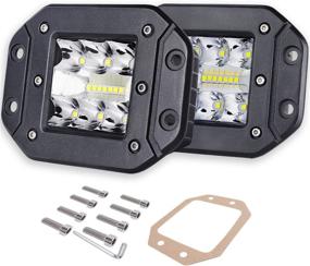 img 4 attached to 🚚 Auto Power Plus Flush Mount LED Pods: 2pcs 80W Super Bright Waterproof Spot Flood Driving Lights for Trucks, Boats, UTVs & ATVs – Ultimate Off-Road Fog Lights