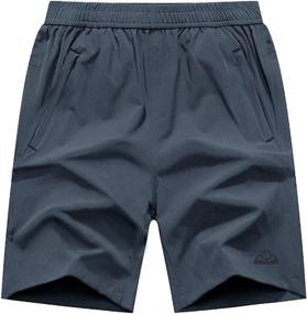 img 4 attached to 🏃 JHMORP Men's Quick Dry Running Shorts - Lightweight Workout Gym Shorts for Outdoor Athletics with Convenient Zipper Pockets