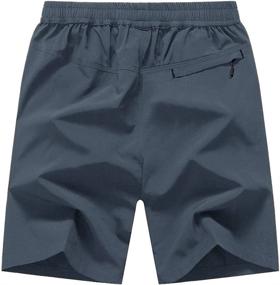img 3 attached to 🏃 JHMORP Men's Quick Dry Running Shorts - Lightweight Workout Gym Shorts for Outdoor Athletics with Convenient Zipper Pockets