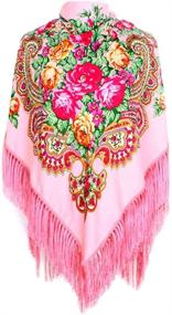 img 4 attached to 🧣 Stylish Ukrainian Russian Women's Scarves - A Must-Have Accessory for Women