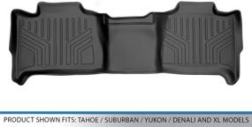 img 2 attached to 🔲 Enhanced MAXLINER 2nd Row Floor Mats in Black for 2007-2014 Tahoe/Suburban, Yukon/Denali, and XL Models