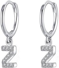 img 4 attached to Dlihc Earrings Hypoallergenic Sterling Zirconia Girls' Jewelry