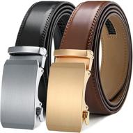 👖 ratchet adjustable belts for men - 2pcs eco-friendly sliding men's accessories logo