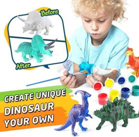 img 2 attached to Dive into Jurassic Artistry with BAODLON Kids Crafts Dinosaur Painting Kit!