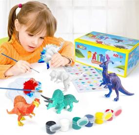 img 3 attached to Dive into Jurassic Artistry with BAODLON Kids Crafts Dinosaur Painting Kit!