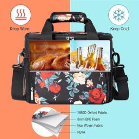 Giraffe With Floral Print Lunch Bag For Women Men Insulated