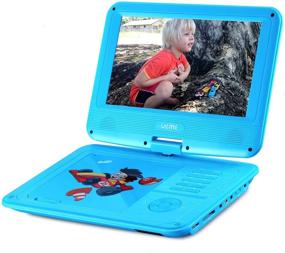 img 4 attached to UEME Portable DVD CD Player PD-0093 (Blue) with 9 Inches LCD Screen, Headrest Mount, Remote Control, Wall & Car Charger – Ideal Kids DVD Player