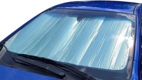 img 1 attached to 🔆 Custom-fit Windshield Sun Shade for 2016-2021 Honda Civic Sedan by AutoTech Zone