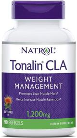 img 1 attached to Natrol Tonalin CLA Softgels - Safflower Derived, Lean Muscle Mass Support, Increased Muscle Retention, Enhanced Fat Metabolism, Weight Management Supplement, 1,200mg, 90 Count