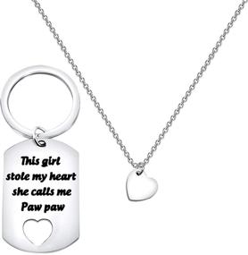 img 4 attached to ENSIANTH Granddaughter Keychain Necklace Daughter