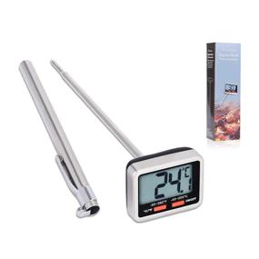 img 4 attached to Accurate & Convenient Meat Thermometer for Cooking, Grilling, and BBQ - Homelwsun Instant Read Food Thermometer with LCD Display (White)