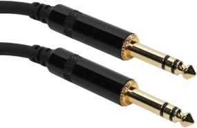 img 1 attached to 🔥 Высококачественный эластичный золотой патч-кабель Elite Core SuperFlex SFP-105TT 1/4 дюйма TRS, 5 футов - Превосходное качество звука и надежность!