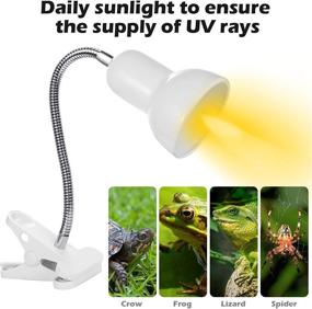 img 3 attached to 🔥 360° Rotatable Arm Adjustable Heat Lamp with Heavy-Duty Clamp – 3 Bulbs Included – Ideal for Reptiles, Fish, Insects & Amphibians in Animal Enclosures & Aquariums (White)