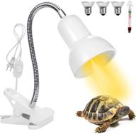 🔥 360° rotatable arm adjustable heat lamp with heavy-duty clamp – 3 bulbs included – ideal for reptiles, fish, insects & amphibians in animal enclosures & aquariums (white) logo