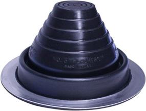 img 2 attached to 🏠 Flashers #3 Black EPDM Flexible Roof Jack Pipe Boot Metal Roofing Pipe Flashing - 100% Made In The USA (Pipe OD 1/4" to 5")