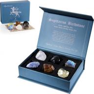 🏹 набор подарков стрелец: кристаллы фавикит стихии зодиака - натуральные целебные кристаллы в коробке гороскопа логотип