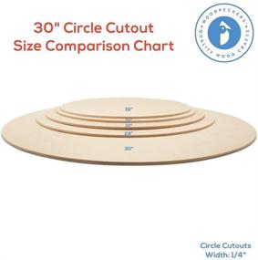 img 1 attached to Wood Circles 30 inch | 1/4 Inch Thick Birch Plywood Discs for Crafts | Pack of 1 Unfinished Wood Circles by Woodpeckers - High-Quality Wood Rounds