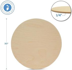 img 3 attached to Wood Circles 30 inch | 1/4 Inch Thick Birch Plywood Discs for Crafts | Pack of 1 Unfinished Wood Circles by Woodpeckers - High-Quality Wood Rounds