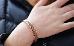 img 2 attached to 🔗 COPPERVAST Copper Bracelet and Ring for Arthritis and Joint Pain – Magnetic Therapy for Effective and Natural Relief, Suitable for Men and Women (Chain Inlay)