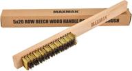 🪚 beechwood handle brass bristle scratch tool logo