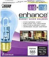 feit q43a/cl/d/2: 43w es halogen a19 enhance clear (60w equivalent) - pack of 2 logo