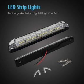 img 3 attached to 🚤 TCTAuto 6" White Marine Boat LED Utility Strip Lights Bar 21LEDs Surface Mount - Pack of 4