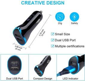 img 1 attached to 🔌 High-Speed USB C Car Charger for Google Pixel XL 2/2xl 3/3xl 4/4xl 5 3a/4a 6, Samsung Galaxy Note 21/20 Ultra S21 S20+ A21 A10e A11 A12 A51 A71 - Including Wall Charging Block & Type C Fast Charging Cable