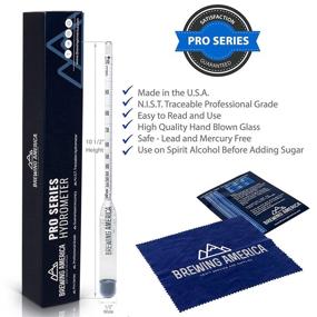 img 2 attached to 🌙 Pro Series Traceable Alcohol Hydrometer Tester 0-200 Proof & Tralle - Made in America for Distilling Moonshine & Proofing Distilled Spirits
