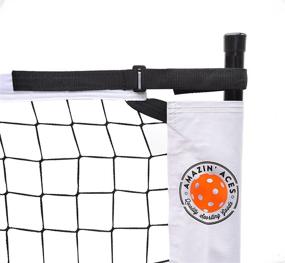 img 2 attached to 🏓 Amazin' Aces Portable Pickleball Net: Premium Set with Easy-Snap Metal Frame, Tension Strap Net, and Carry Bag - Regulation Size Pickle Ball Net for Convenient Transport