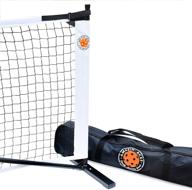 🏓 amazin' aces portable pickleball net: premium set with easy-snap metal frame, tension strap net, and carry bag - regulation size pickle ball net for convenient transport logo