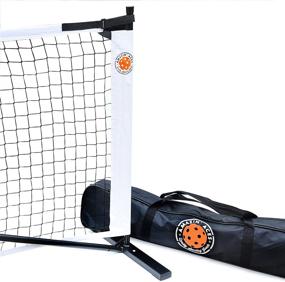img 4 attached to 🏓 Amazin' Aces Portable Pickleball Net: Premium Set with Easy-Snap Metal Frame, Tension Strap Net, and Carry Bag - Regulation Size Pickle Ball Net for Convenient Transport