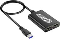 💻 unstincer usb 3.0 двойной hdmi адаптер: расширение дисплея с стерео выходом для windows, chromebook, macbook логотип