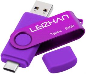 img 4 attached to 📱 Leizhan 64 ГБ USB C флеш-накопитель USB 3.0 для телефона для Samsung Galaxy S10, S9, S8, S8 Plus, Note 9, Google Pixel XL - фиолетовый